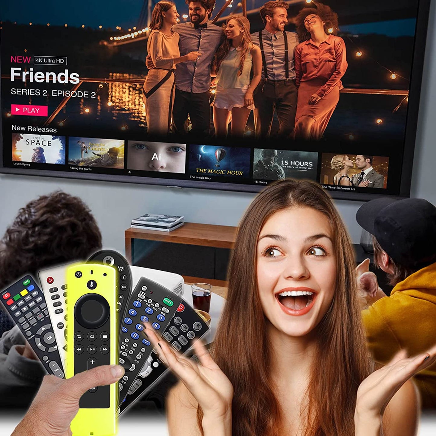 Glow-in-the-Dark Shockproof Silicone Case for Alexa Voice Remote - Compatible with Fire TV Stick 4K, Fire TV Stick, and Fire TV