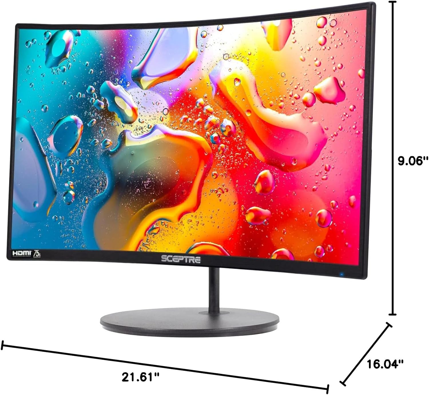 24-Inch Curved Gaming Monitor, 1080P, R1500, 98% sRGB, Dual HDMI, VGA, Built-In Speakers, VESA Mount Compatible, Black (C248W-1920RN Series)
