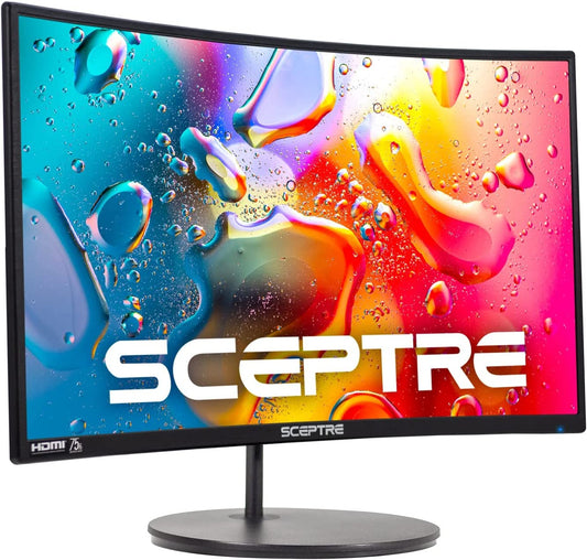 24-Inch Curved Gaming Monitor, 1080P, R1500, 98% sRGB, Dual HDMI, VGA, Built-In Speakers, VESA Mount Compatible, Black (C248W-1920RN Series)
